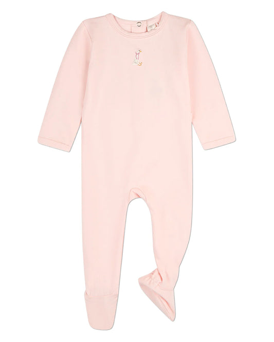 Girl's Sitting Goose Barely Pink Footie