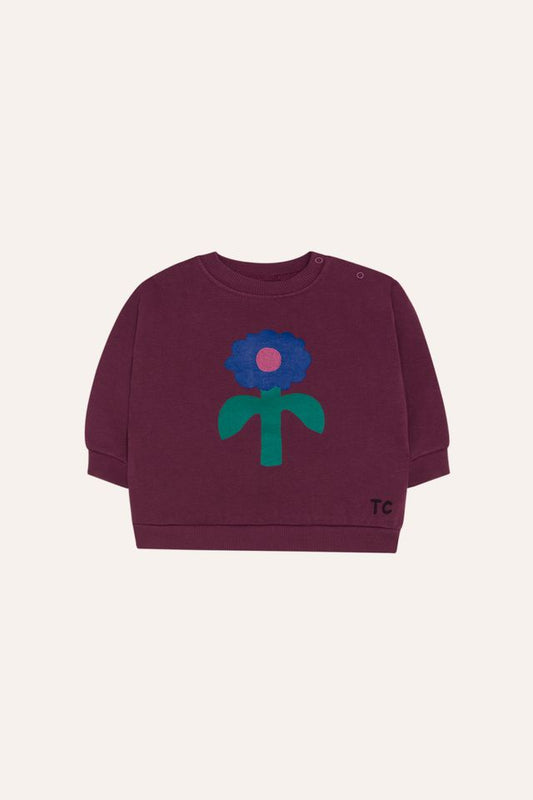 Burgundy Daisy Baby Sweatshirt