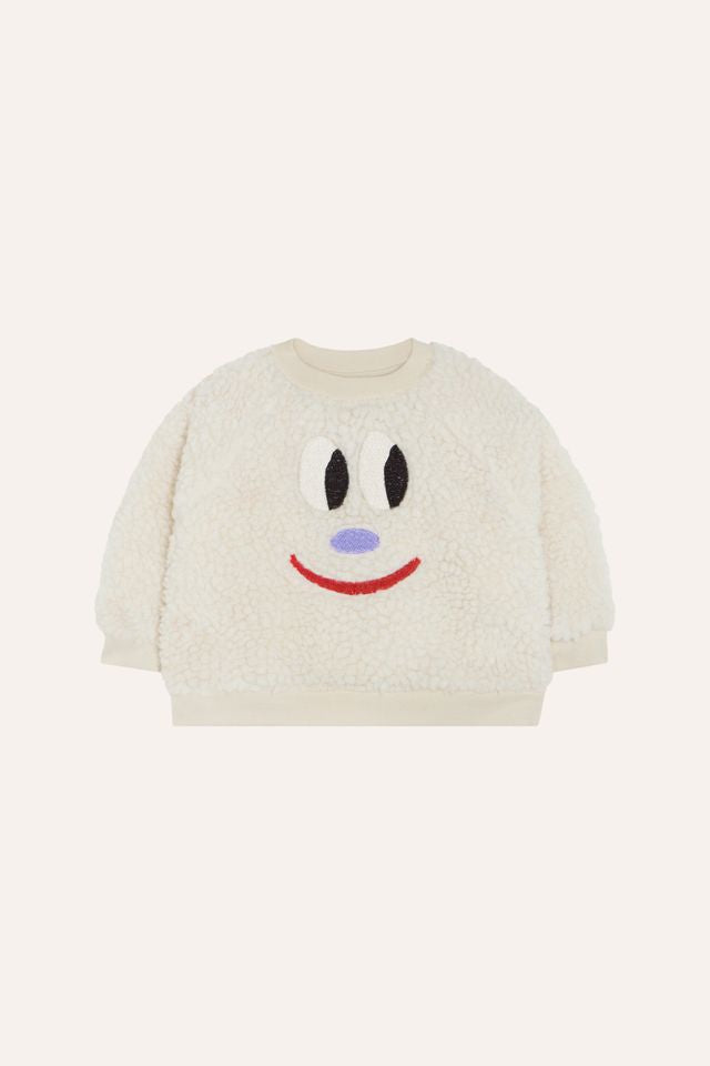 Smiling Face White Baby Sweatshirt