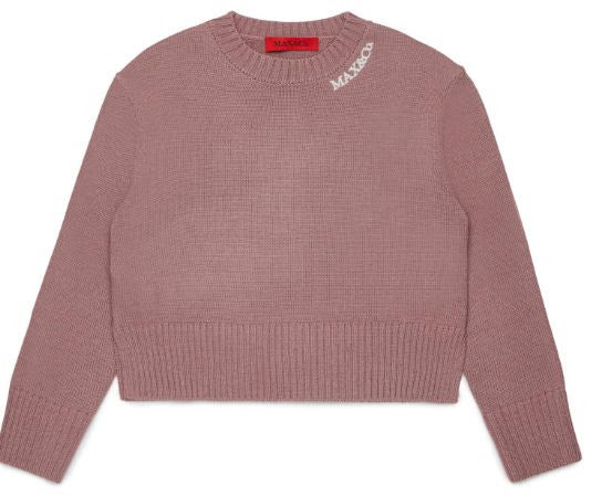 Knit Mauve Sweater with Logo