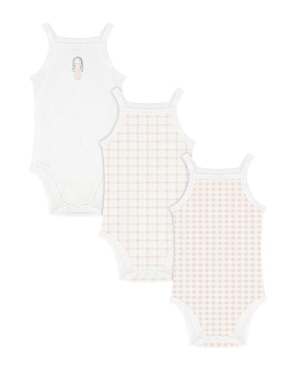 Girl Gingham Sleeveless Undershirts