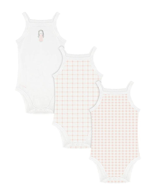 Girl Gingham Sleeveless Undershirts